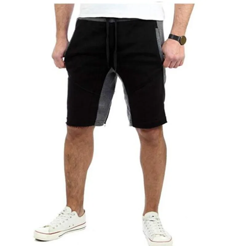 

Summer European and American men's sports fitness leisure five-point pants, color matching European and American style shorts me