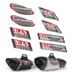New Aluminum Motorcycle YOSHIMURA AT2 R11 R77 HF Alpha Exhaust Pipe Heat-Resistant 3D Stickers Muffler Escape Decals Accessories