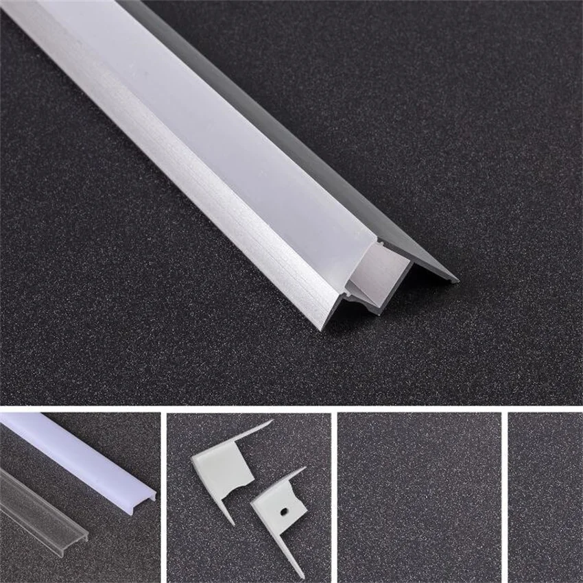 

Free Shipping 1m/pcs New Arrival 6063 Aviation Aluminum Stair Step Profile for Decoration Lighting