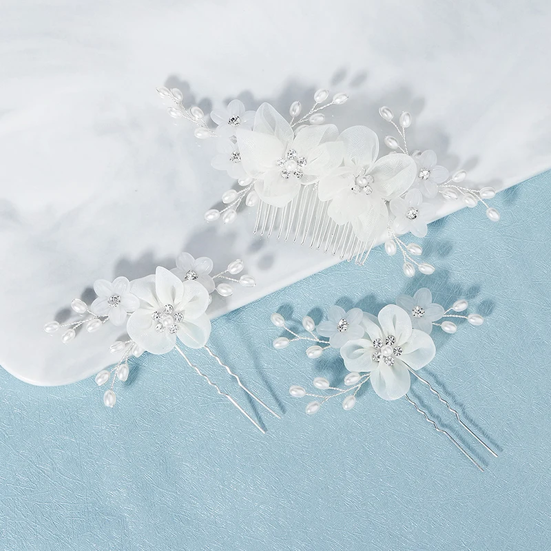 Miallo Handmade Flower Hair Comb Women Accessories Silver Color Hair Pins Bridal Wedding Jewelry Prom Bride Headpiece hair comb,jewelry accessories,jewelry set,hair accessory,hair headdress,bridal headwear,pearl hairpins