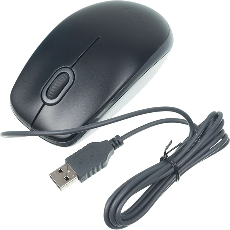 Мышь LOGITECH B110 SILENT, проводная, USB, черный и серый