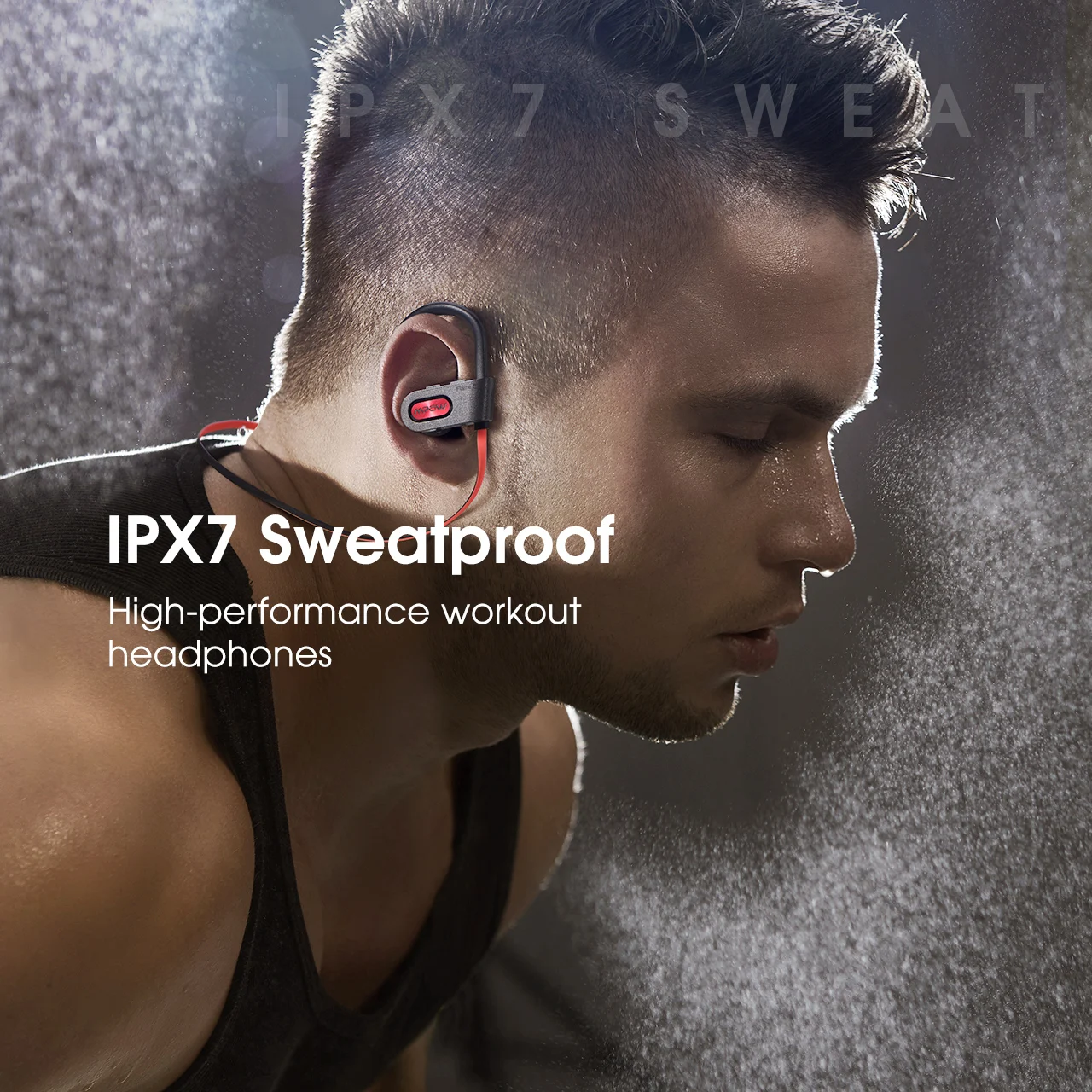 Mpow Flame S Bluetooth 5.0 Wireless Sports Earphones CVC 8.0 Noise Cancelling Aptx-HD Sound iPX7 Sweatproof 12h Playtime for Gym workout headphones