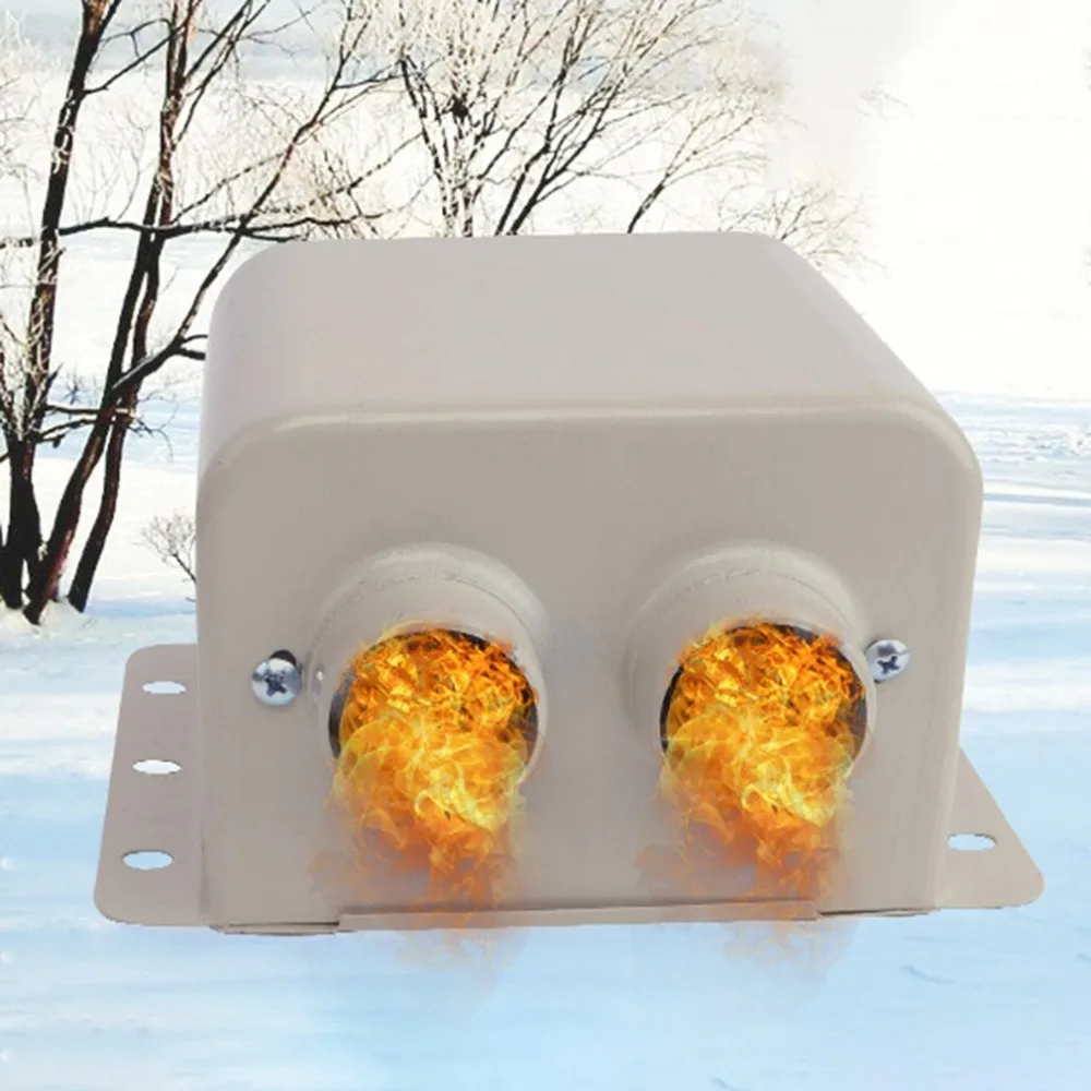 Универсальный 12 V/24 600/800W 2 отверстия Авто нагреватель Вольфрам плита вентилятор используется для размораживания обдува Противообледенительная, мгновенный нагрев