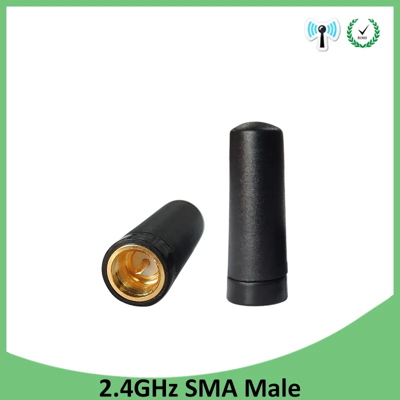 

5pcs 2.4GHz Antenna Wifi 2dbi SMA Male Connector 2.4 ghz antena mini size antennas antenne wi fi 2.4G antenas router