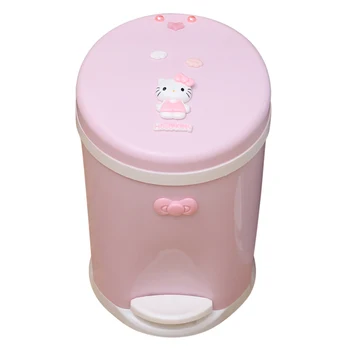 

Cute Hello Kitty Pedal Garbage Cans with Lid Office Trash Can Kitchen Garbage Bin Garbage Cans Plastic Bathroom Trash Can Car
