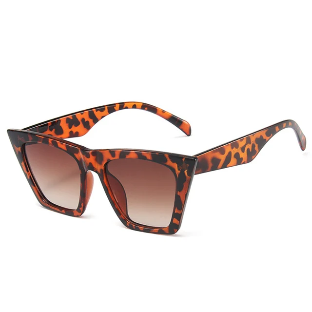 OEC CPO New Fashion Cat Eye Sunglasses Women Fashion Brand Designer Sun Glasses Female Trend Shades Brown Eyewear UV400 O947 C4Leopard-Brown