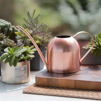 

European Gardening Watering Can Pot Stainless Steel 1500ml Household Shower Pot Gold Small Watering Flower