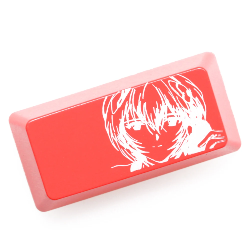 Novelty Shine Through Keycap ABS Etched Shine-Through EVA Asuka Ayanami Rei Ikari Shinji black red enter backspace for keyboard