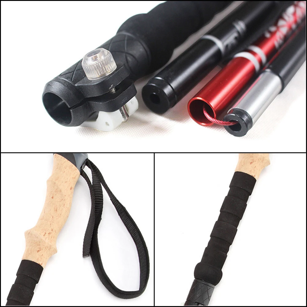 Varas de Caminhada Pólos para Caminhada Equipamento de Caminhada Anti Choque Caminhadas Caminhada Trekking Trilha Nórdica Telescópica Escandinavo 7 Esporte e Lazer