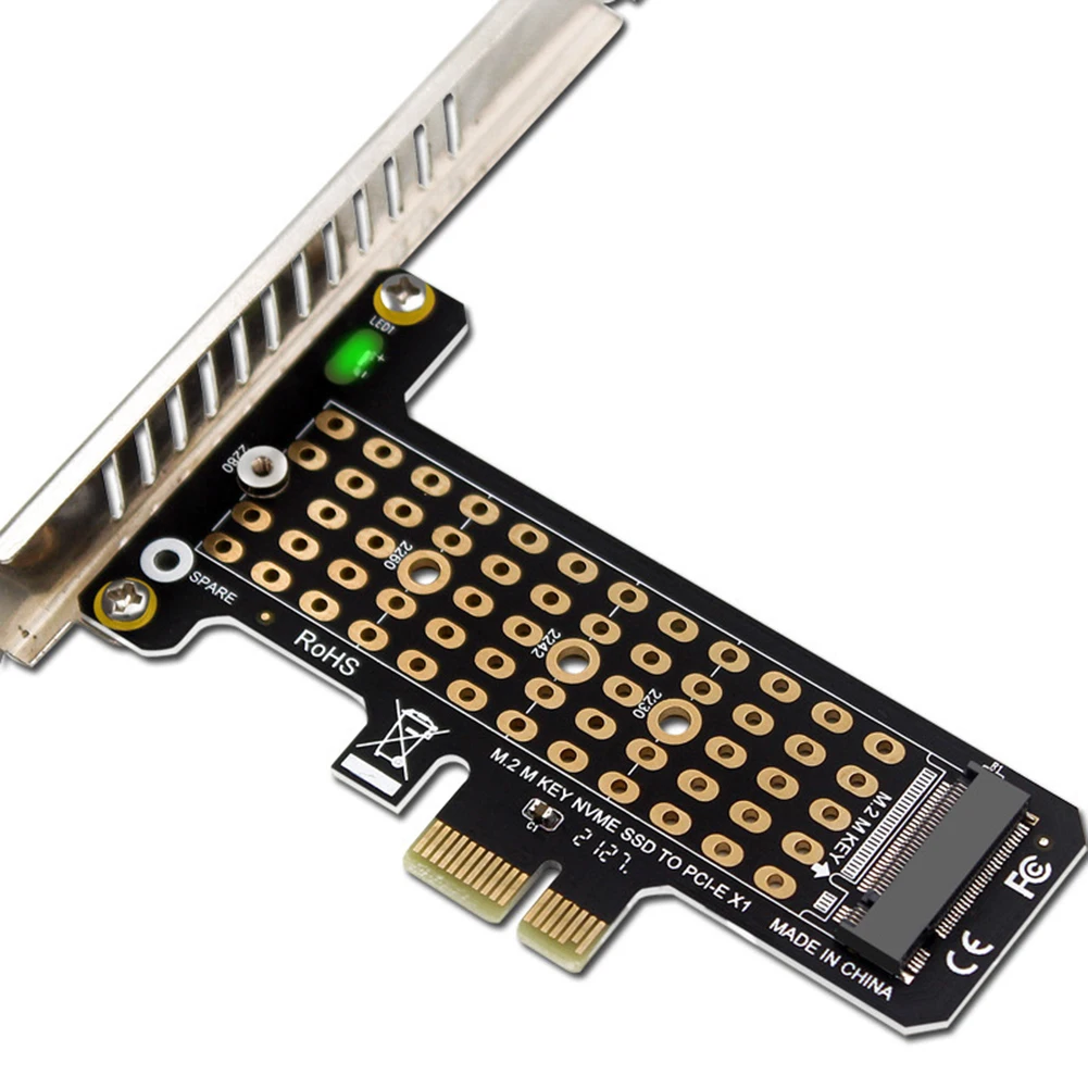 NVMe SSD M.2 PCIe 1x Adapter - PCIe to M.2 Adapter, PCI Express X1 Card Riser Support PCI-E 4.0/3.0 Converter Description Image.This Product Can Be Found With The Tag Names Cheap Computer Cables Connectors, Computer Cables Connectors, Computer Office, High Quality Computer Office