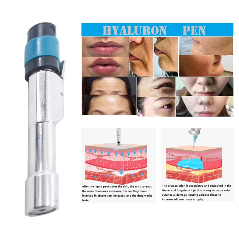 

Atomizer Sterile Hyaluronic Injection Pen High Pressure Lip Lifting Anti Wrinkle Hyaluro Gun Disposable Consumables Syringe