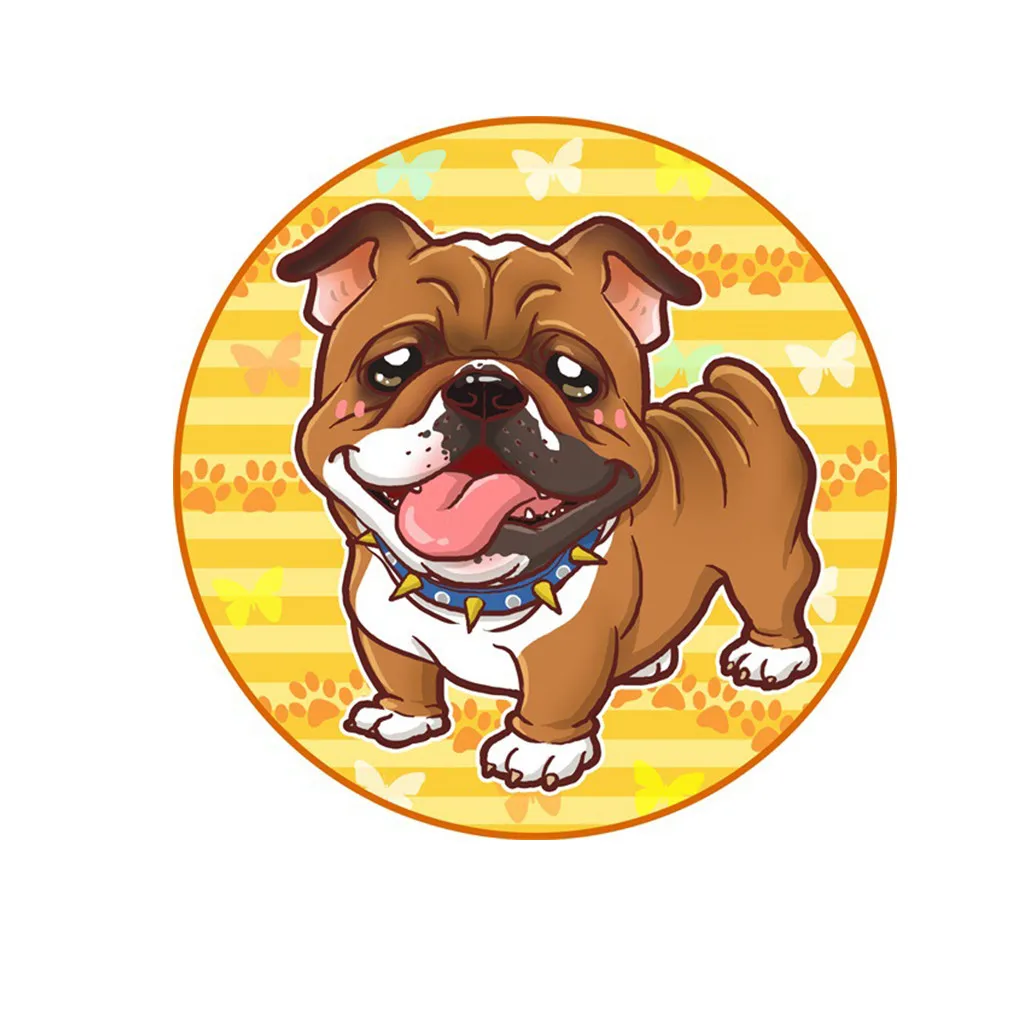 Pet Mat Printed Soft Fabric Round Floor Mat Carpet Room Area Bedroom Rug bedroom opensky Pets printed Rugs shopping - Цвет: B