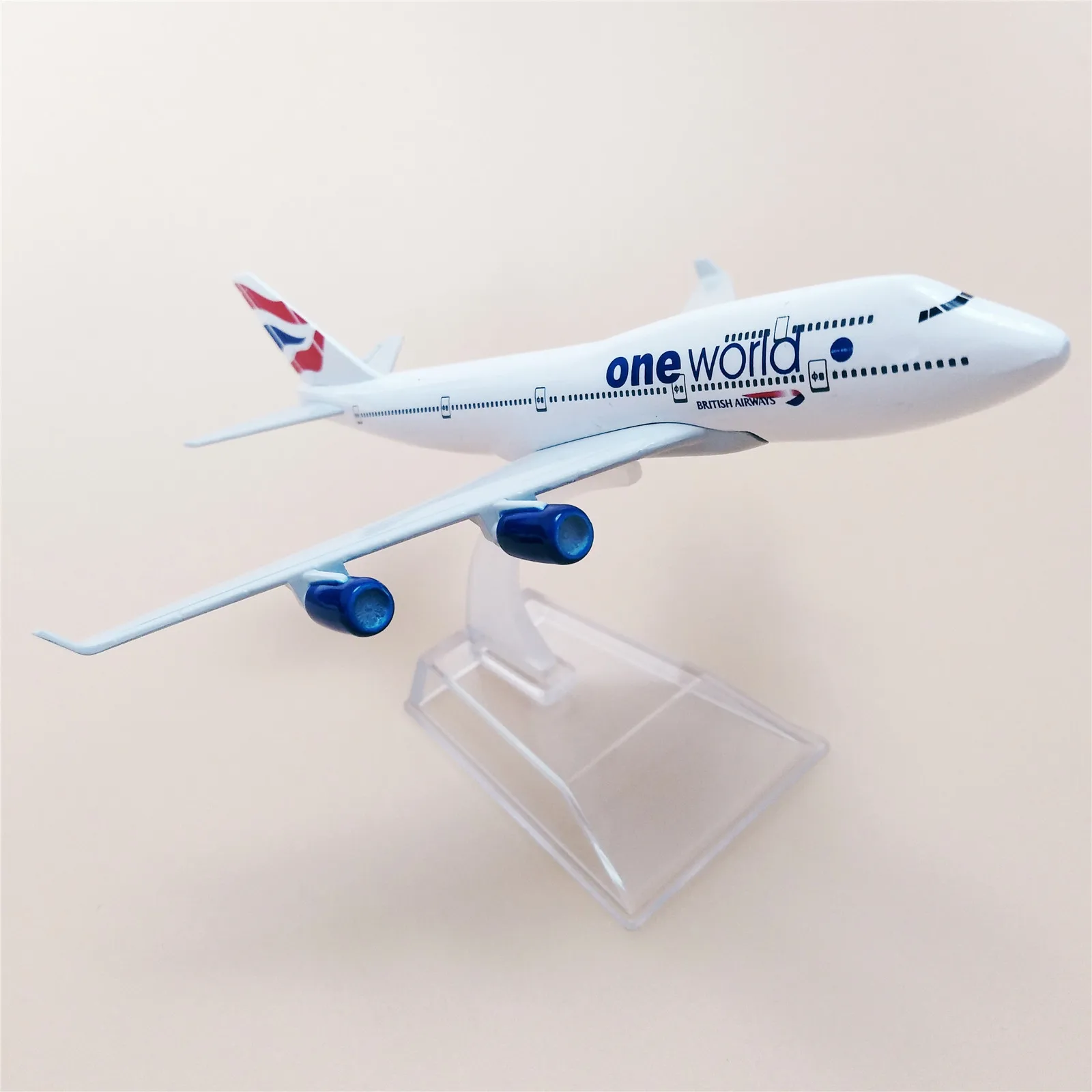 Модель самолета из металлического сплава 16 см авиакомпании ONE WORLD Airlines модель