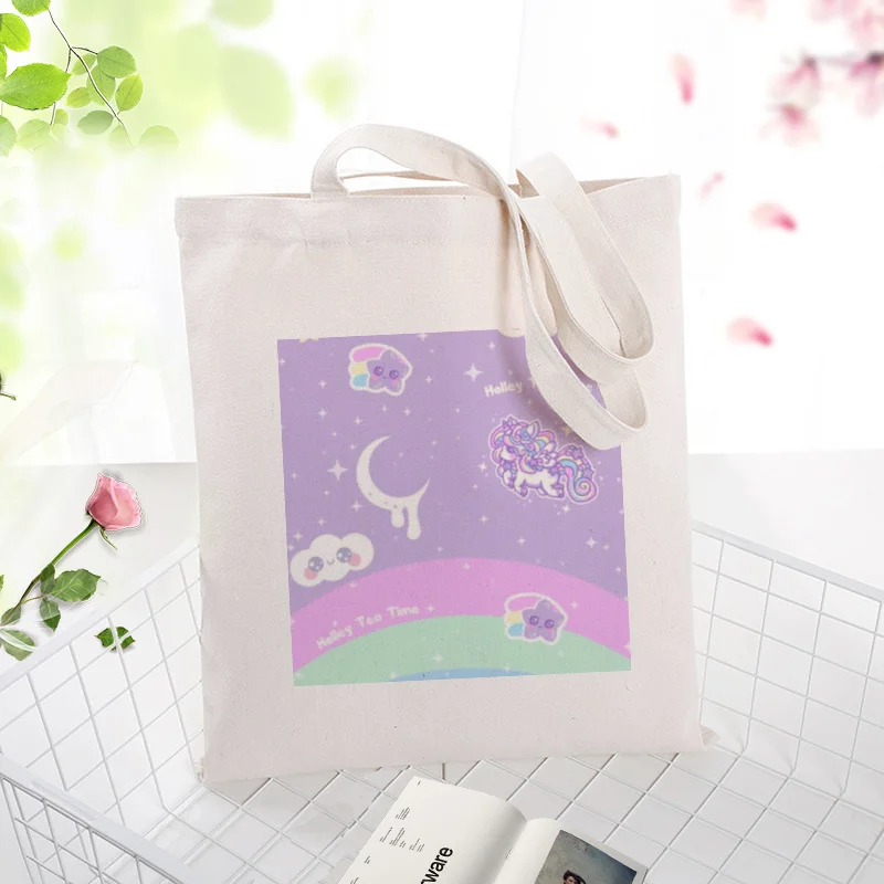 Фиолетовая серия сумки вместительная сумка для покупок сумка на заказ Печать текстовый логотип DIY ежедневное использование холст эко экологическая многоразовая утилизация