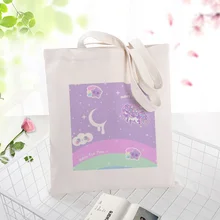 Фиолетовая серия сумки вместительная сумка для покупок сумка на заказ Печать текстовый логотип DIY ежедневное использование холст эко экологическая многоразовая утилизация