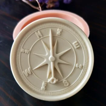 

QT0196 PRZY Silicone Fondant Mould compass Soap Molds Silicone Mold box and needle Clay Resin Gypsum Chocolate Candle Mold