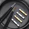 Sushi Chopsticks Set Stainless Steel Chop Sticks Tableware Silver Gold Chopsticks Rest Japanese Korean Chopsticks Drop Shipping ► Photo 1/6