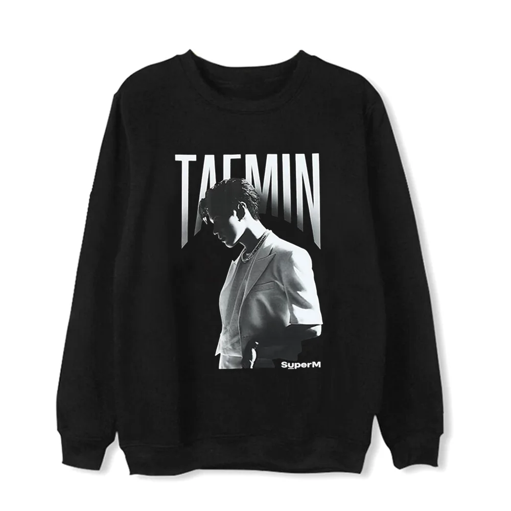 TAEMIN-Thin K-pop SuperM официальный же стиль поддерживающий Свитшот Kpop TAEYONG KAI BAEKHYUN TAEMIN LUCAS MARK TEN Толстовка с принтом пуловер - Цвет: TAEMIN-Thin