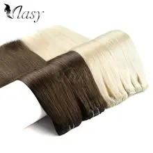Vlasy 24” Remy Clip In Extensions 7pcs/set 16 clips Straight Double Drawn Full Head Set Clip In Human Hair Extensions 140g/pc