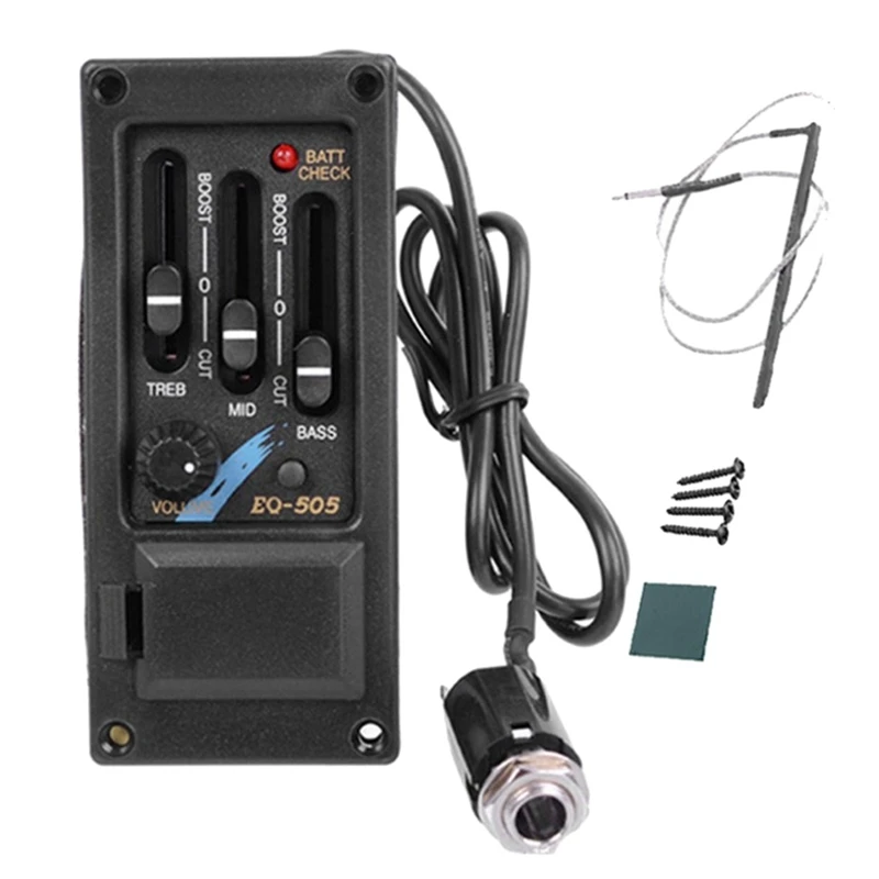 EQ-505 гитарное седло Pickup 3 полосы эквалайзер левая рука Акустическая гитара