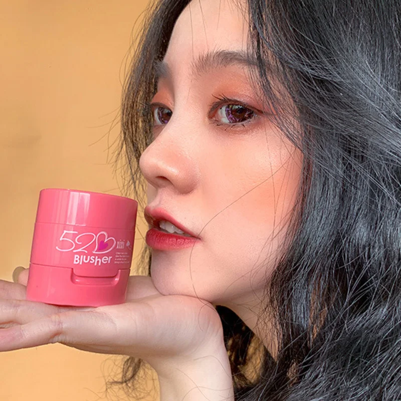 

Waterproof Long Lasting Naturally Colored Easy To Smudge Seal Cushion Blush 3 Fashion Types Cute Heart Shaped Blush TSLM1
