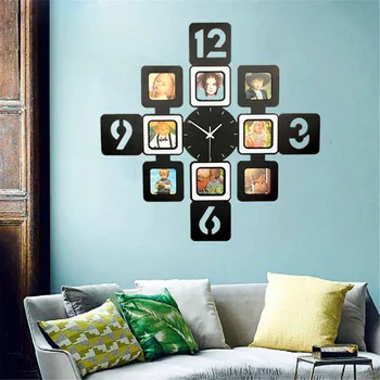 

Fashion Photo Frame Wall Clock New Diy Modern Desigh Art Picture Clock Silent Hanging Clocks Living Room Home Decor Horloge