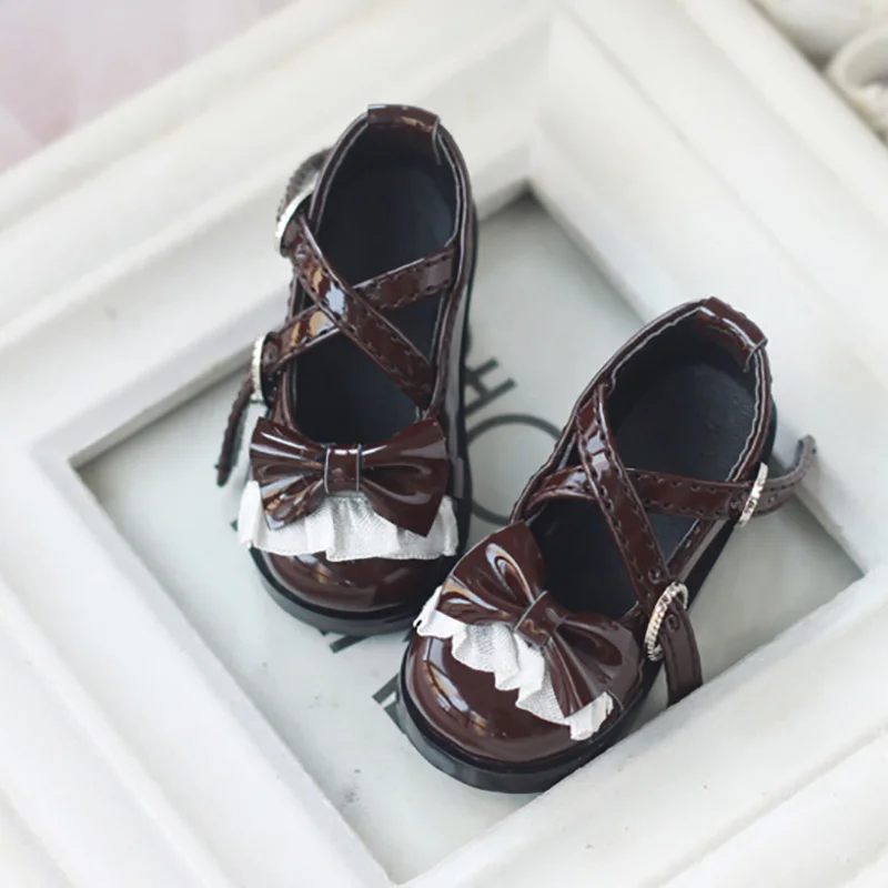 AIIaosify/маленькие BJD туфли Лори; кожаные туфли; 4 балла; коллекция 1/4 года; BJD туфли принцессы; 4 цвета на выбор