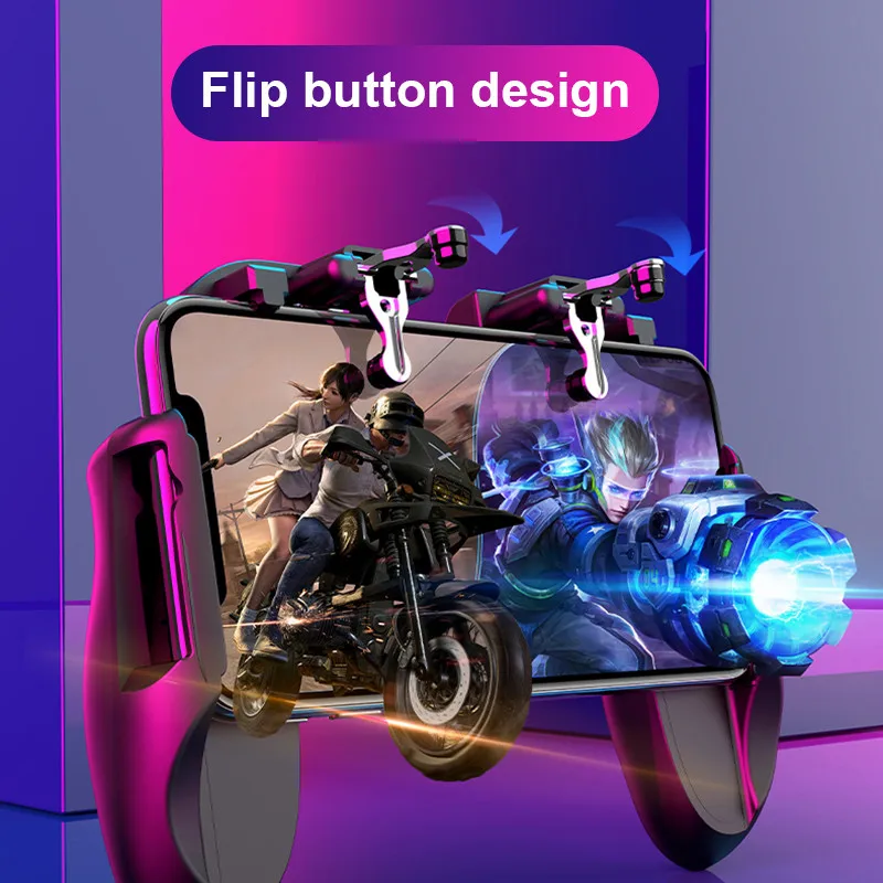  Mobile Phone Cooler Pubg Controller Gamepad Controller Shooter Controller Mute Fan Gamepad Joystick