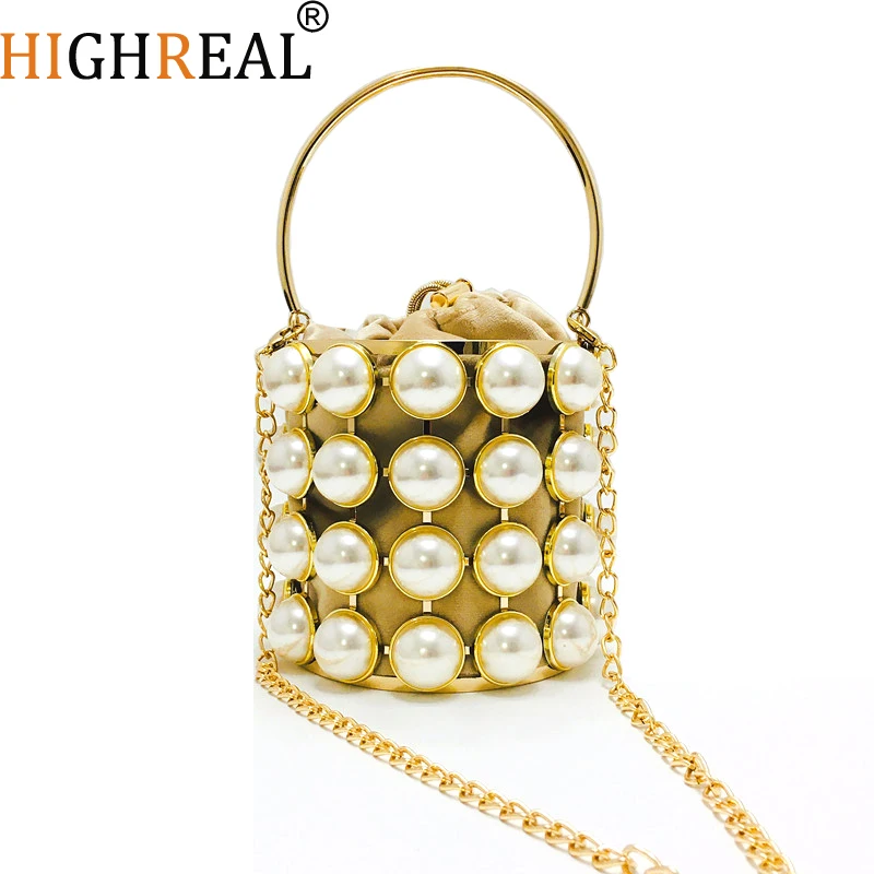 Жемчуга корзина Вечерний Клатч Для женщин от известного бренда выдалбливают из