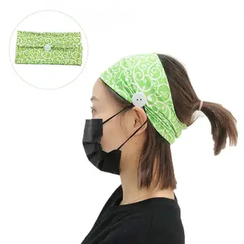 

Mask Headband Button Anti-Tightening Mask Holder Headband Headwrap Protect Ears Mask Strap Extender Headwear Hair Band