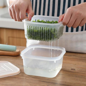 

3Pcs Vegetable Storage Box for Kitchen Refrigerator Organization Food Container