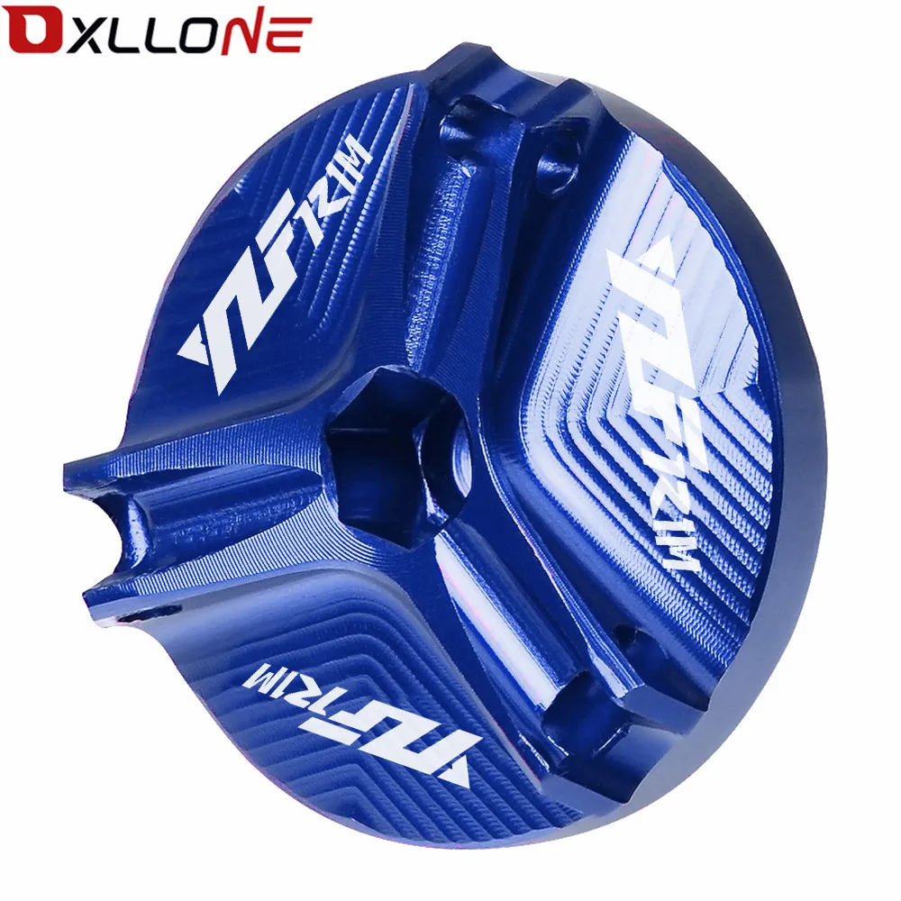 Motorcycle Accessories Aluminum Motorbike Engine Oil Cup Plug Sump Cap Cover Engine For Yamaha YZFR1M YZF-R1M 2015 with logo
