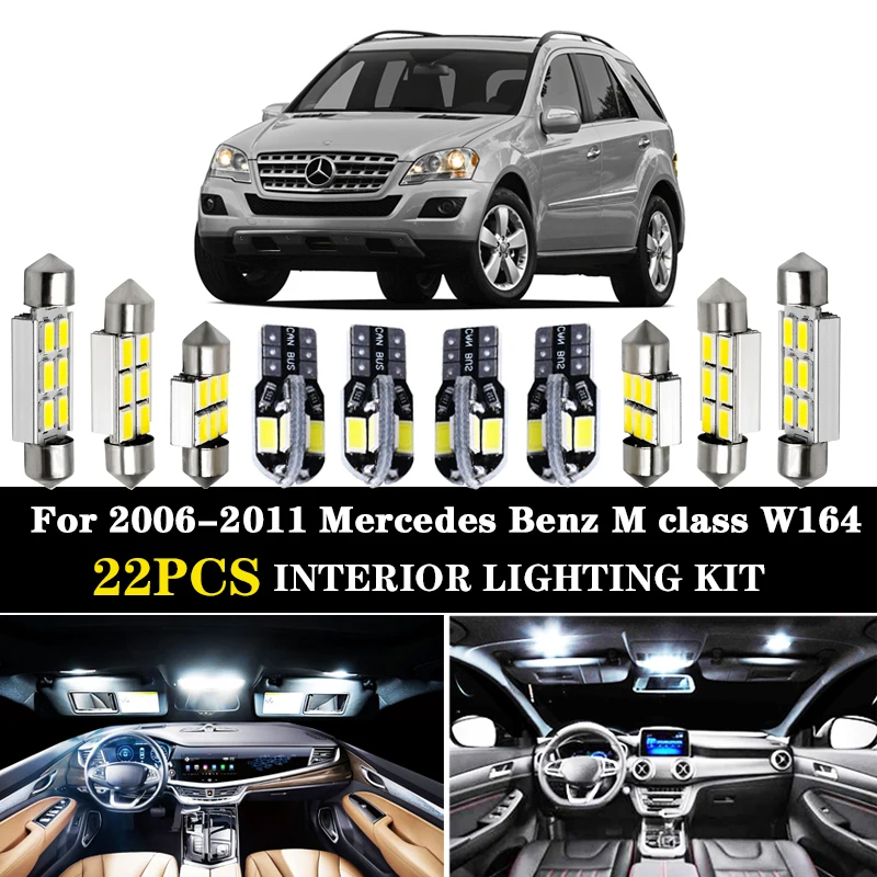 22 шт. светодиодный фонарь для Mercedes Benz M ML class W164 ML320 ML350 ML420 ML450 ML500 ML63 AMG 2006
