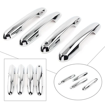 

4Pcs/Set Chrome Auto Door Side Handles Cover Trim Decor For 2019 2020 Toyota RAV4 ABS Plastic