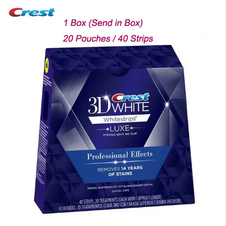 Crest 3D Whitestrips профессиональный комплект для отбеливания зубов Гигиена полос для отбеливания зубов - Цвет: 20 Pouches