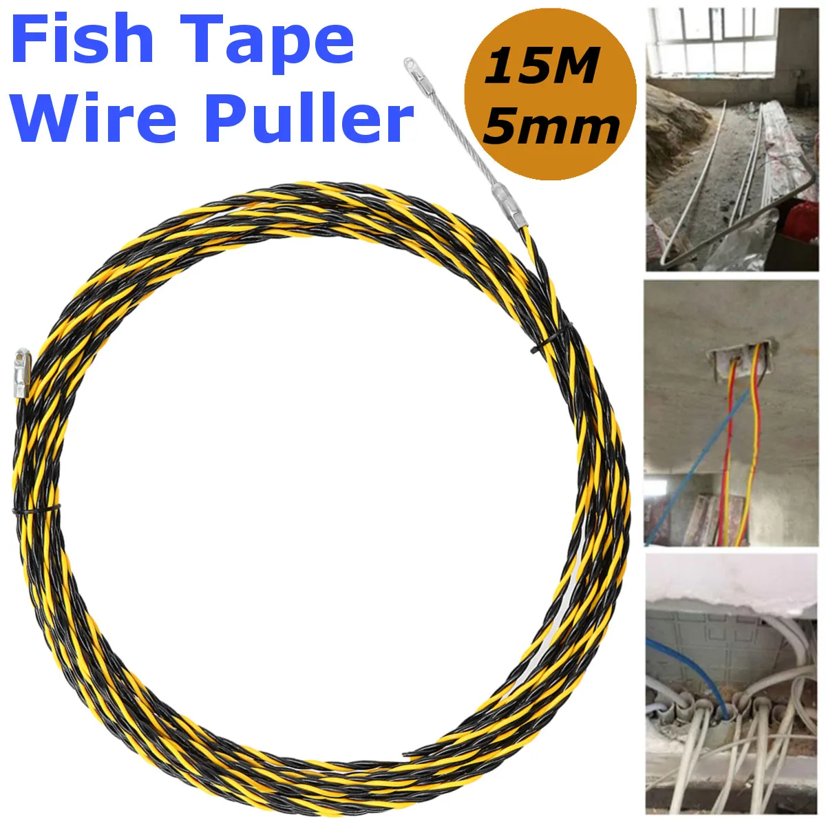 Cable Puller Electrical Wire Fish Tape Cable Wire Puller Hand Tool Lead Device 