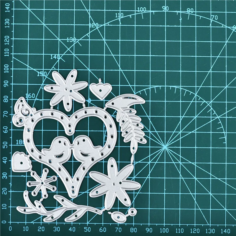 

Naifumodo Love Heart Flower Metal Cutting Dies Scrapbooking Craft Dies Embossing Stencil Die Cut Card Making New Dies for 2019