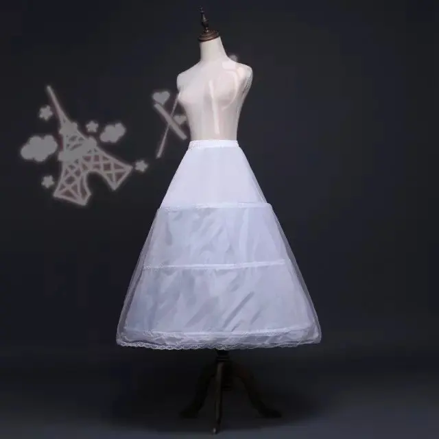 SERMENT White Wedding Dress Skirt Petticoat Three Round Elastic Waist Belt Floor-Length Bride Dress Skirt Wedding Accessories