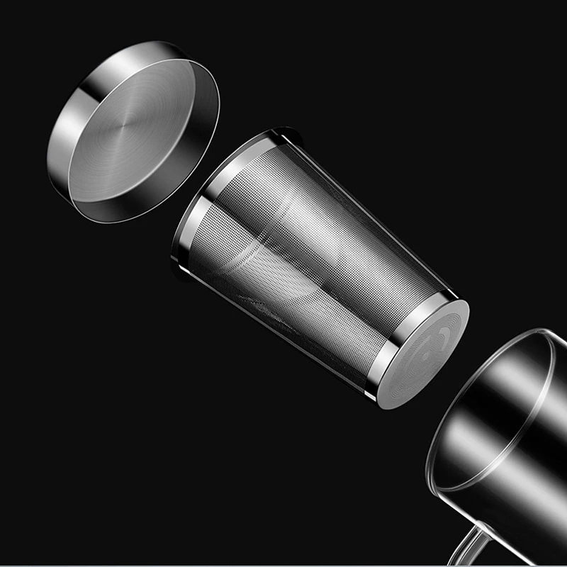 500ml Tea Infuser Mug Heat-resistant Borosilicate Glass Mug Milk Coffee Cup Glass Tea Mug With Infuser And Lid  (4)