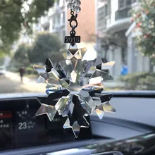Автомобильные подвесные аксессуары, прозрачные хрустальные рождественские украшения автомобиля, автомобильные аксессуары для девочек