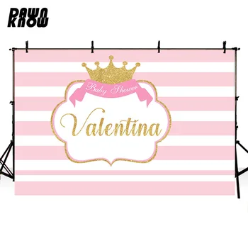 

DAWNKNOW Crown Vinyl Photography Background For Baby Birthday Photo Shoot Backdrop For Birthday Party Photo Studio lv513