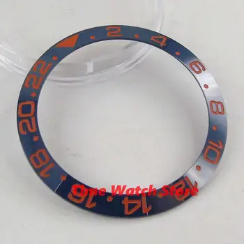 

38mm red mark blue ceramic bezel insert for 40mm men's watches Be66