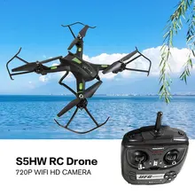 New S5HW Smart RC Drone Aircraft UAV with Wifi FPV 720P HD Real-time Camera RC plane Altitude Hold 3D Flips Headless Mode f16107 8 mjx x300c fpv rc drone 2 4g 6 axle headless mode rc uav quadcopter with built in hd camera support real time video fs