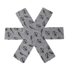 6 шт серый Принт сковородки протекторы Печатные Кухонные принадлежности протекторы для домашней кухни