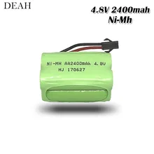 4,8 V 2400mAh AA 4* AA Ni-MH батарейный блок для радиоуправляемых электромобилей с дистанционным управлением, игрушечное освещение, электроинструменты, модель перезаряжаемой батареи