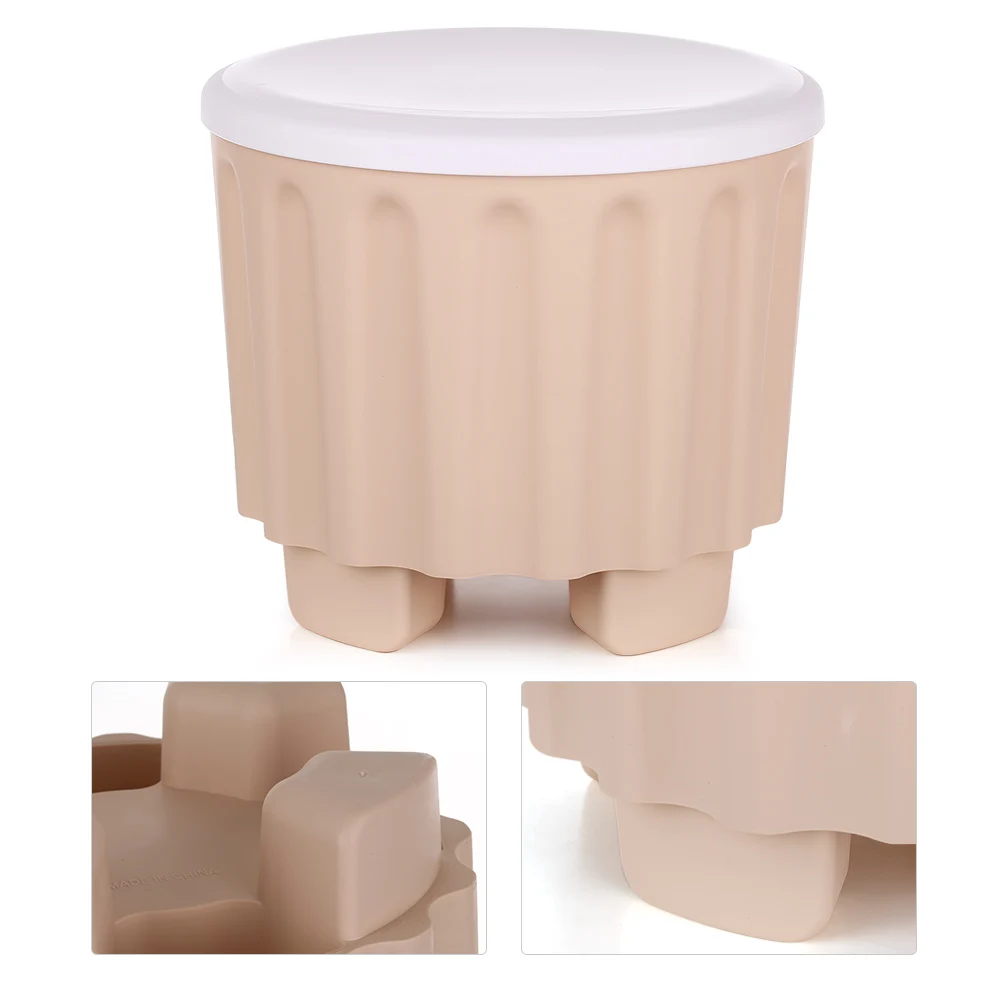 

New Stool Organizer for Toys Clothes Books with Removable Lid Stackable Stool Storing Stool Chair with Storage Function Basket