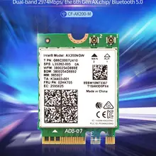 Беспроводной двухдиапазонный 2400 Мбит/с WiFi 6 для Intel AX200 NGFF M.2 Bluetooth 5,0 Wifi сетевая карта AX200NGW 2,4G/5G 802.11ac/ax MU-MIMO