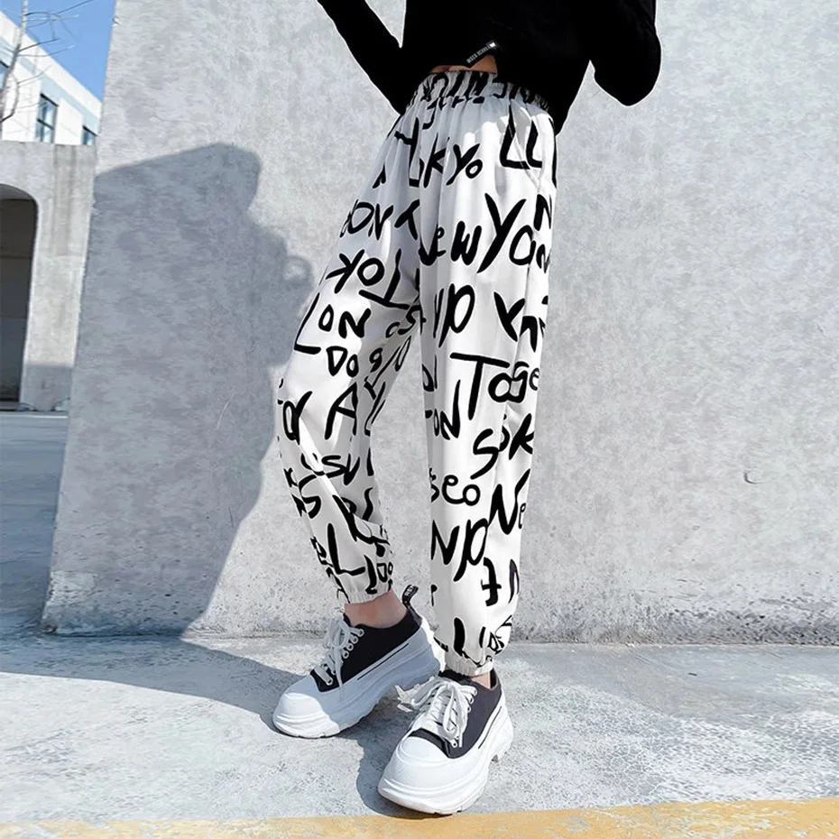 Pants For Girls Casual Style Girl Anti-Mosquito Pants Kids Fashion Letters Ankle Trousers girls pants kids pants girls trousers 5 7 9 10 11 13 14Years Teenage Clothes