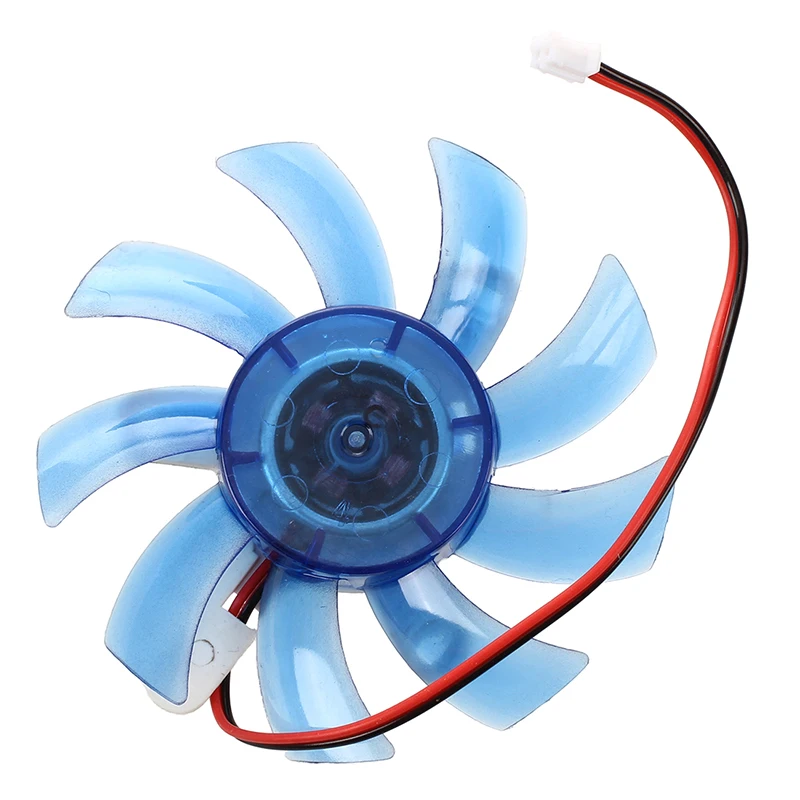75mm 12VDC Blue Plastic VGA Video Card Cooling Fan Cooler for Computer 2