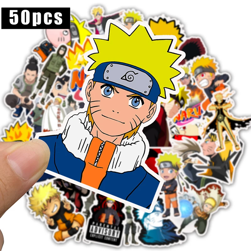 50 шт./упак. японского аниме Наруто Саске BORUTO мультфильм для сноуборда ноутбука багаж холодильник для автомобилей, стильный, Забавный виниловая наклейка наклейки